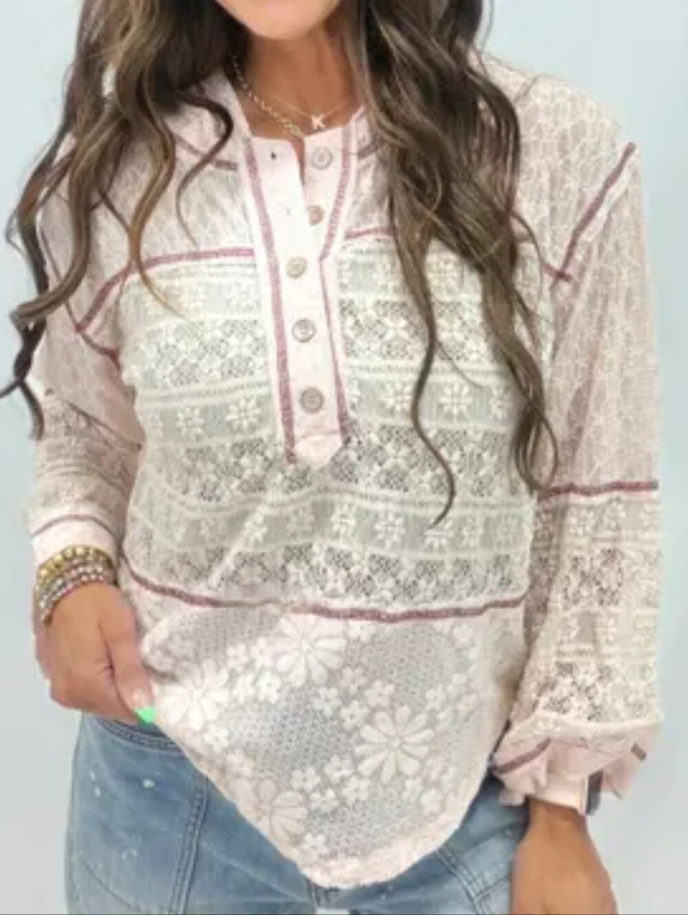 POL Crochet Lace Hoodie